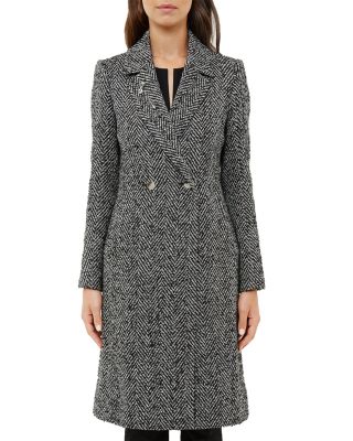 Ted Baker Mahhar Chevron Tweed Coat