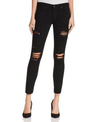 AG The Legging Ankle Distressed Jeans in Darkest Night