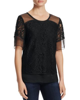 FINITY Lace Short Sleeve Top