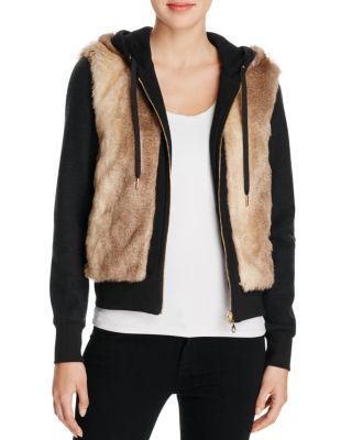 Juicy Couture Black Label Reversible Faux Fur Hoodie