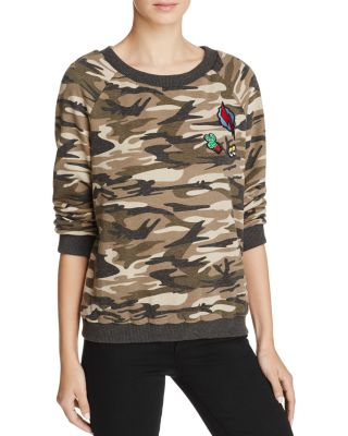 Honey Punch Patch Camo Sweatshirt