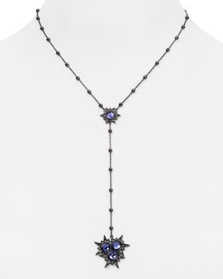 Rebecca Minkoff Beaded Chain Star Y Necklace, 16