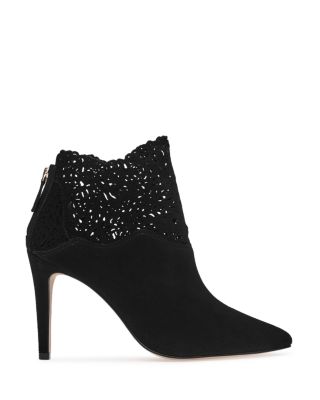 REISS Peyton Lasercut Pointed Toe Booties