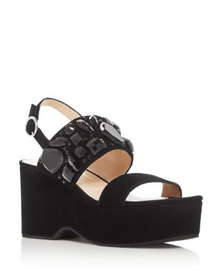 MARC JACOBS Lily Embellished Wedge Platform Sandals