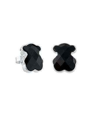 TOUS Onyx Bear Stud Earrings