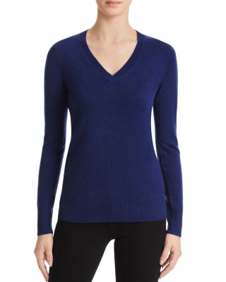 AQUA Cashmere Cashmere V-Neck Sweater