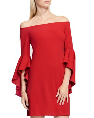 VINCE CAMUTO Off-The-Shoulder Bell Sleeve Dress