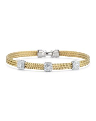 ALOR Diamond Yellow Cable Bangle