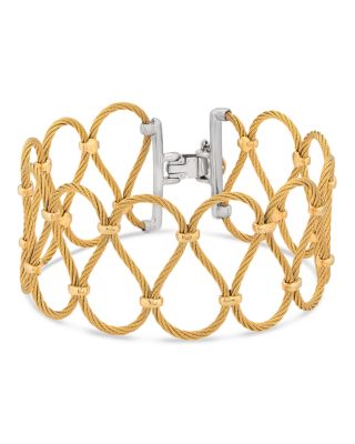 ALOR Two Tone Looped Cable Bracelet