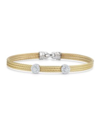 ALOR Diamond Yellow Cable Bangle