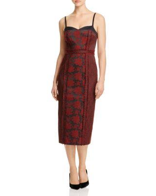 Cinq à Sept Marsolais Floral-Jacquard Dress