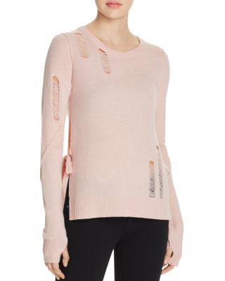 PAM & GELA Shredded Side Slit Sweater