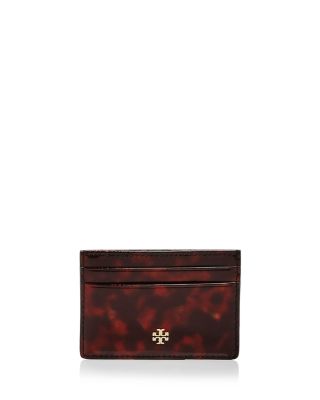 Tory Burch Robinson Tortoise-Print Slim Card Case