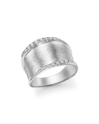 Marco Bicego 18K White Gold Lunaria Medium Diamond Ring