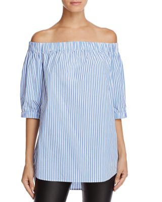 MICHAEL Michael Kors Stable Stripe Off-the-Shoulder Tunic