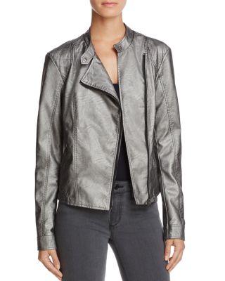 Vero Moda Miley Metallic Faux Leather Moto Jacket