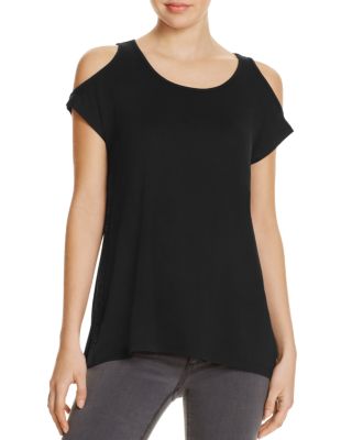 Love Scarlett Cold Shoulder Grommet Trim Top