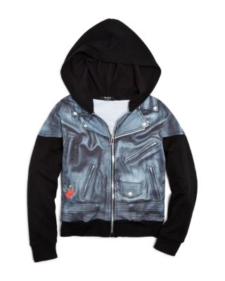 Terez Girls' Moto Print Hoodie - Sizes 4-6X