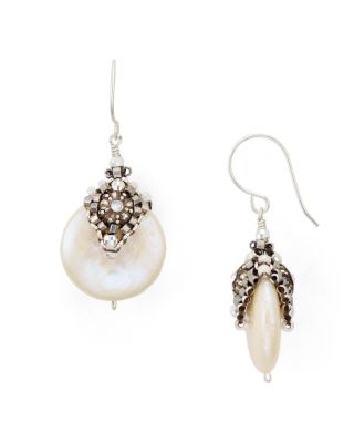 Miguel Ases Cultured Freshwater Pearl Drop Earrings