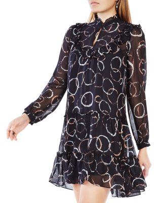 BCBGMAXAZRIA Beccy Printed Silk Dress