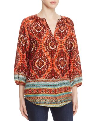 BeachLunchLounge Helena Tribal Border Print Blouse - 100% Bloomingdale's Exclusive