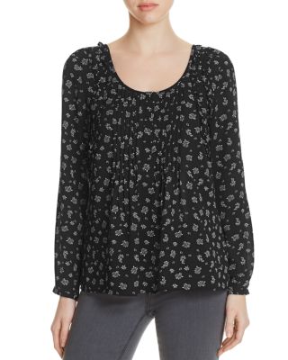 Daniel Rainn Floral Print Cutout Back Blouse