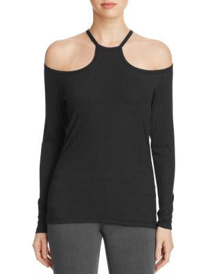 LNA Cold Shoulder Long Sleeve Top