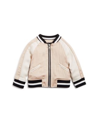 Bardot Junior Infant Girls' Embroidered Pieced Satin Bomber Jacket - Sizes 12-24 Months