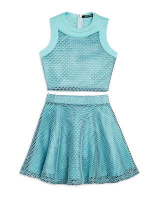 Miss Behave Girls' Mesh Top & Skirt Set - Sizes 8-16