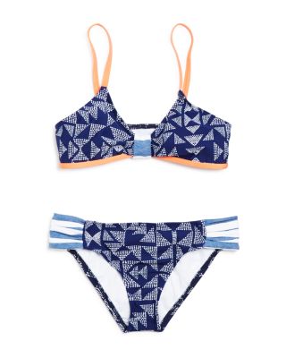 Splendid Girls' Deckhouse Geo Print 2-Piece Swimsuit - Sizes 7-14