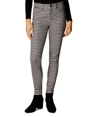 KAREN MILLEN Houndstooth Skinny Jeans in Multi