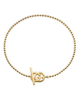 GUCCI 18K YELLOW GOLD RUNNING G BRACELET,YBA356956001017