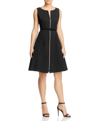 Lafayette 148 New York Coralie Belted Zip-Front Dress