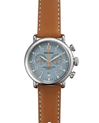 Shinola The Runwell Chronograph Tan Leather Strap Watch, 41mm