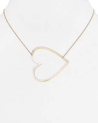 Jennifer Zeuner Marissa Large Heart Necklace, 18