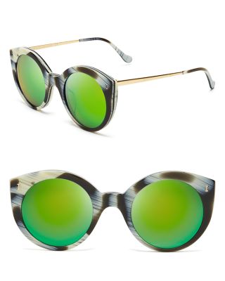 Illesteva Mirrored Palm Beach Sunglasses, 49mm