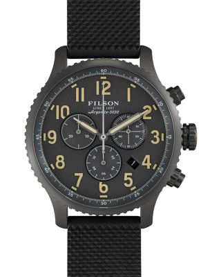 Filson The Mackinaw Field Chronograph Rubber Strap Watch, 43mm