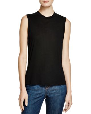 T by Alexander Wang High-Neck Jersey Tank