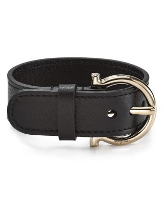 Salvatore Ferragamo Leather Gancini Buckle Bangle