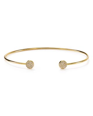 Argento Vivo Memory Wire Round Pave Cuff Bracelet