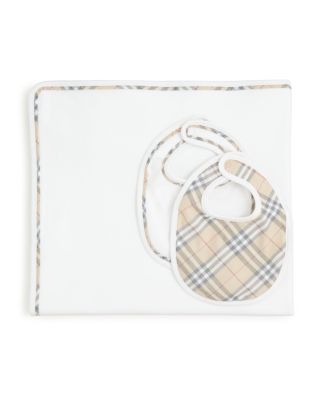 Burberry Infant Unisex Blanket & Bibs Set