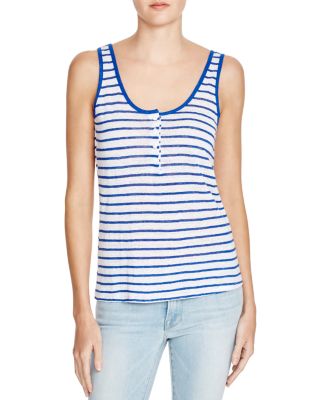 FRAME Le Nautical Henley Stripe Tank