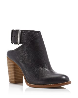 Dolce Vita Jacklyn Leather Cutout Buckle High Heel Booties