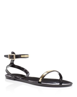 Rachel Zoe Alicia Metal Strip Jelly Sandals