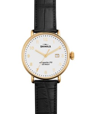 Shinola The Canfield Alligator Strap Watch, 43mm