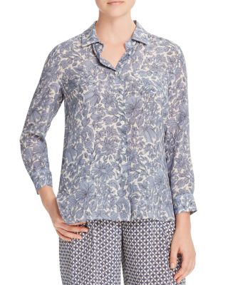 Weekend Max Mara Marcia Floral Print Silk Shirt