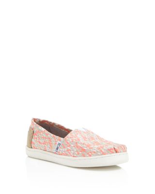 TOMS Girls' Classic Glitz Woven Shoes - Toddler, Little Kid, Big Kid