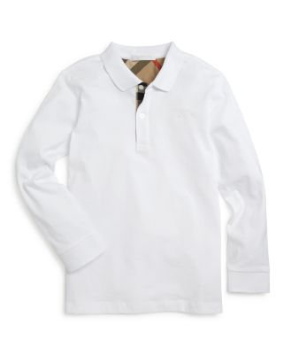 Burberry Boys' Long Sleeve Polo Shirt - Sizes 4-14