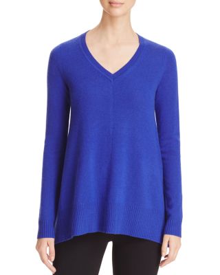 C by Bloomingdale's Arched Hem Cashmere Sweater