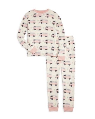 PJ Salvage Girls' Hippie Van Thermal Ski Pajamas - Sizes 4-6